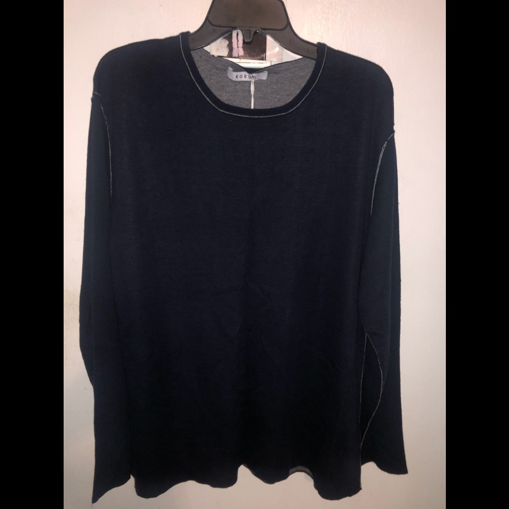 KOKUN NAVY CASHMERE MEN SWEATER